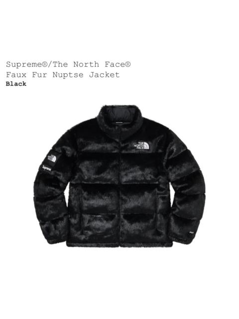 Supreme Faux Fur Nuptse Black FW20