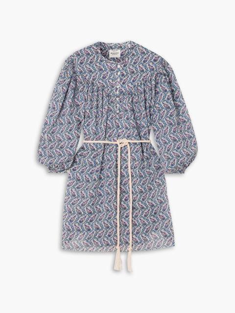 Isabel Marant Étoile Kildi belted floral-print cotton-voile mini dress