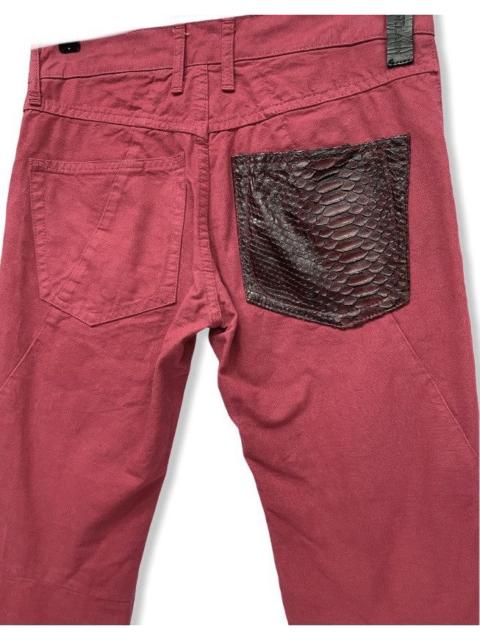 Other Designers RARE! ISAMU KATAYAMA BACKLASH Snake Leather Pocket Pants