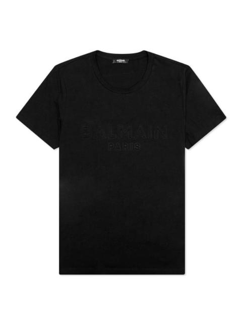 Balmain Balmain Logo Embossed Cotton T Shirt