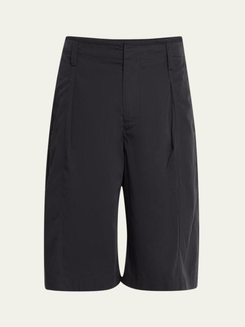 Lemaire Men's Maxi Pleated Bermuda Shorts