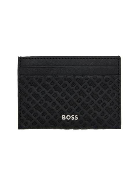 BOSS Black Embossed-Logo Card Holder