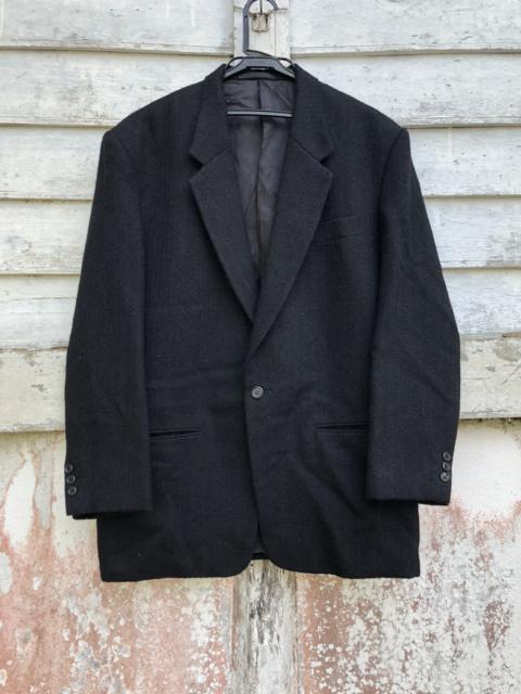Yohji Yamamoto Vintage Black Wool Button Less Tailored Jacket