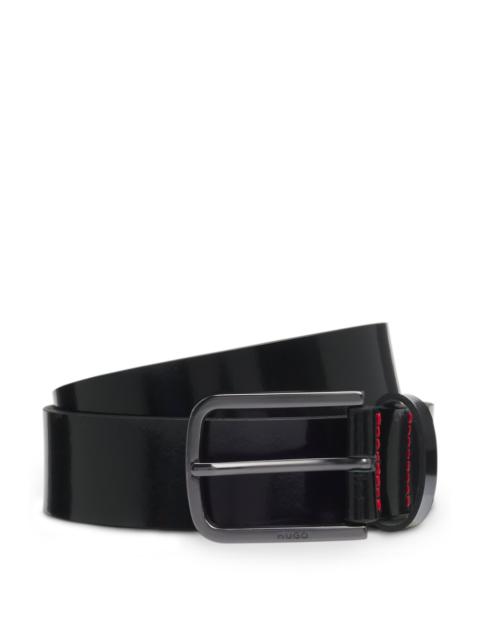 HUGO ITALIAN-MADE BELT IN BRUSH-OFF LEATHER