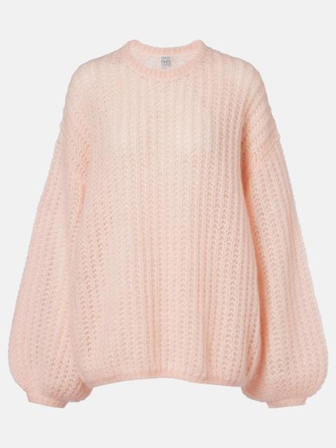 TOTEME Open-knit oversized mohair-blend sweater