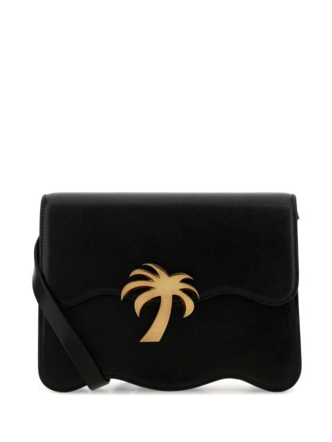 Palm Angels Palm Angels Women Black Leather Palm Beach Crossbody Bag