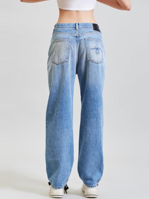 R13 FOLD OVER JEAN - IRVING BLUE | R13