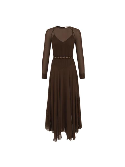 Zimmermann Chain Belt Handkerchief Dress