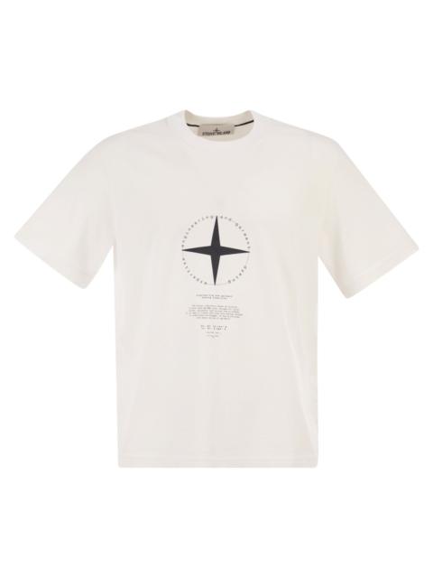 Stone Island Stone Island Men Regular Fit T-Shirt With “Light Compass” Print