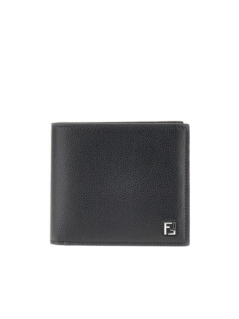 FENDI Fendi FF Leather Bi-fold Wallet Black