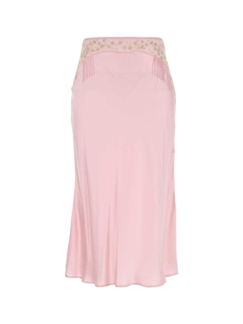 Prada Pink Satin Skirt