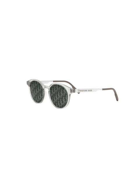 Dior Dior DIORIDER Smoke Mirror Log Round Men's Sunglasses DM40157F 20C 51