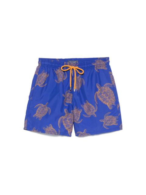 graphic-print swim shorts