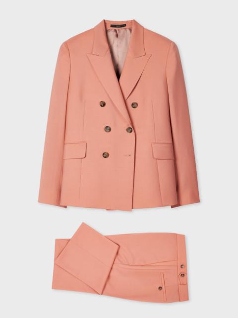 Paul Smith Women's Peach Mohair-Blend Double Breasted Suit