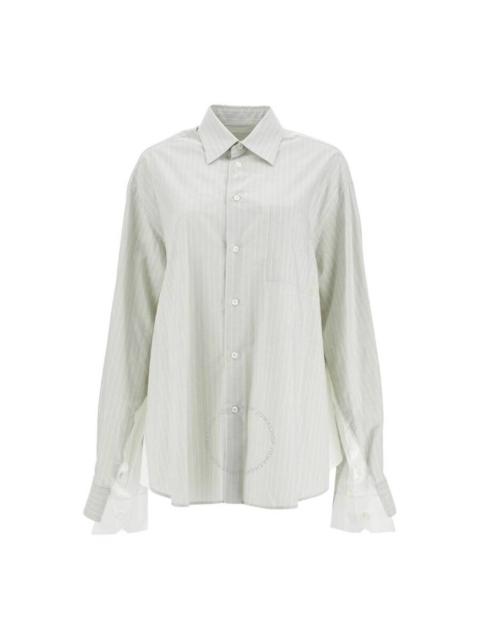 MM6 Striped Oversized Long-Sleeved Shirt