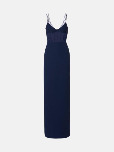 David Koma Tulle-trimmed bustier dress