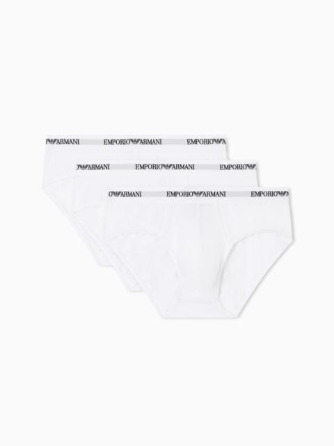 EMPORIO ARMANI THREE-PACK OF STRETCH JERSEY BRIEFS