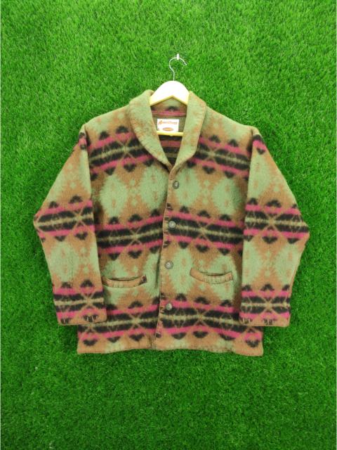 Other Designers Vintage - Vintage Wool Cardigan Jacket Shawl Collar Navajo art