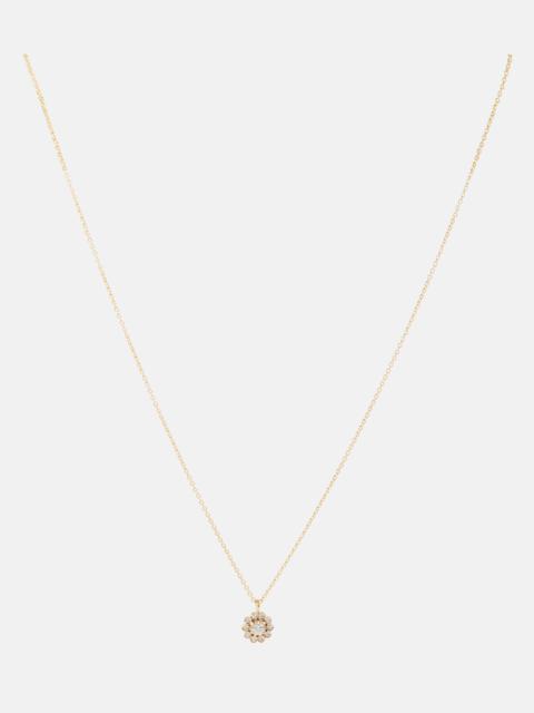 SOPHIE BILLE BRAHE Soleil Simple 18kt gold necklace with diamonds