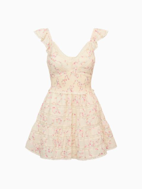 LoveShackFancy Finny Cotton Luna Rosa Fleur Mini Dress