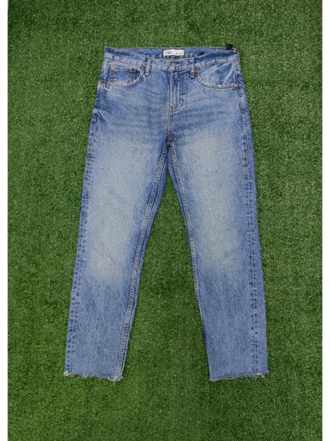 Other Designers Zara - Zara Women Crop Acid Wash Denim (J376)