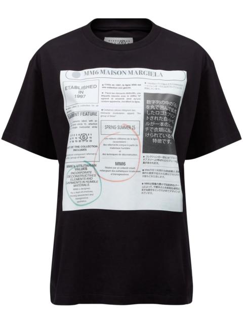 MM6 Maison Margiela Text Print T-Shirt