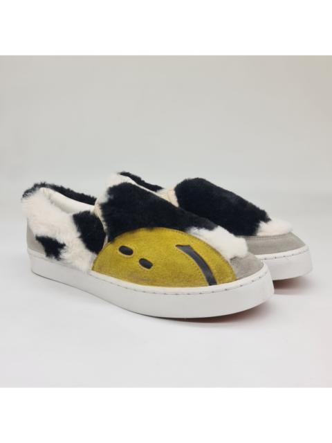 Kapital - Cow Pattern Rain Smiley Slip-On Shoes