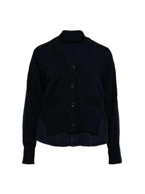 sacai Denim x Knit Cardigan