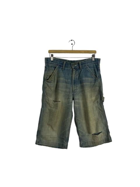 Carhartt VINTAGE CARHARTT SHORT DENIM PANTS DISTRESSED DESIGN WEAR