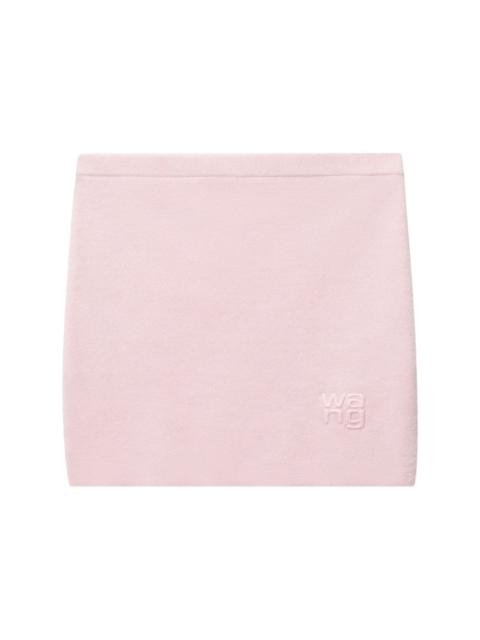 logo-embossed mini skirt