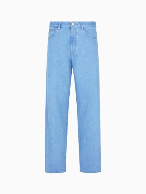 GIORGIO ARMANI ASV COTTON AND MODAL FIVE-POCKET TROUSERS