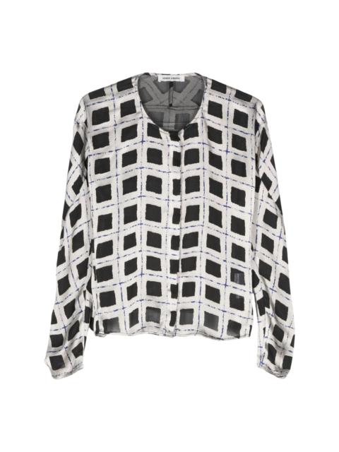 HENRIK VIBSKOV DIMNESS BLOUSE - LIGHT BURN OUT GRID