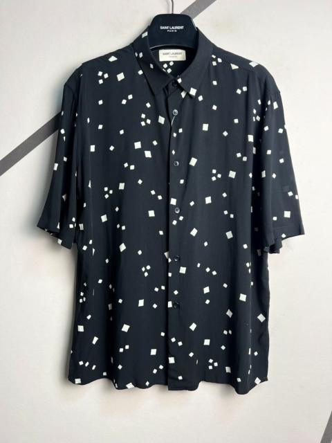 SAINT LAURENT Saint Laurent short sleeve shirt black white