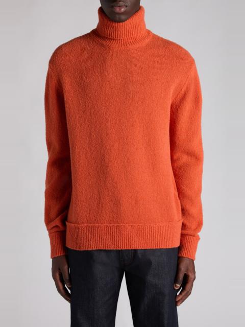 Moncler Moncler Virgin Wool Blend Tuirtlenenck Sweater in Summer Fig at Nordstrom