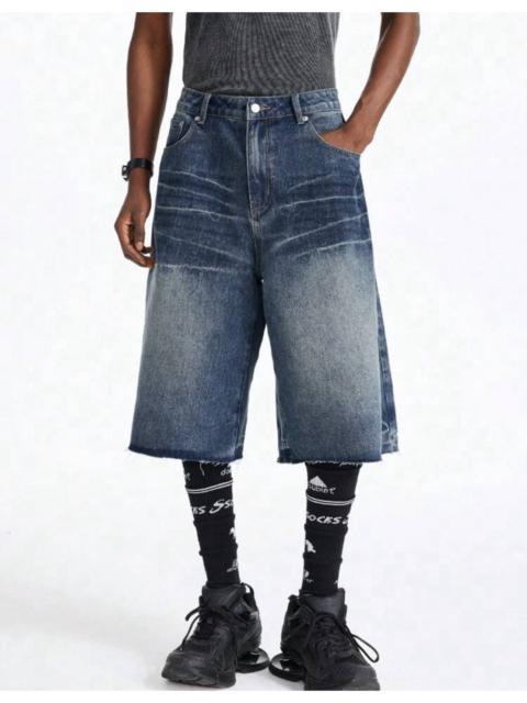 Other Designers Japanese Brand - Wide Leg Y2k Shorts Jorts Denim