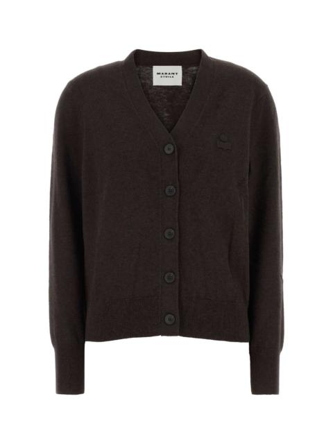 Isabel Marant Étoile Isabel Marant Etoile Women Chocolate Cotton Blend Karina Cardigan
