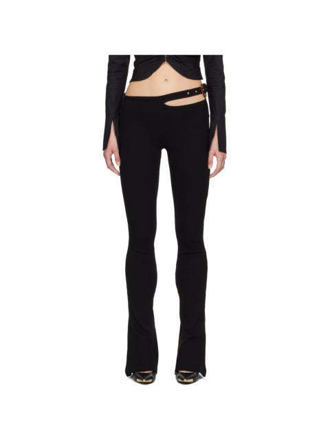VERSACE JEANS COUTURE Black Belted Flared Leggings