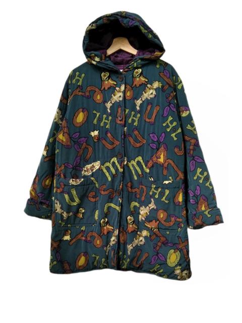 Other Designers Vintage Henry Luc Chapuis Printed Thin Puffer Jacket