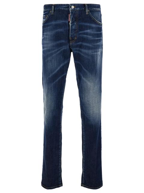 Dsquared2 Men 'Cool Guy' Blue Jeans With Logo Patch In Stretch Cotton Denim Man