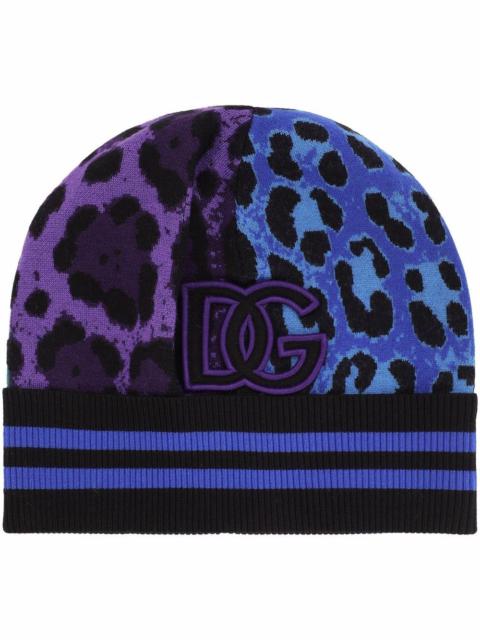 Dolce & Gabbana logo-patch beanie