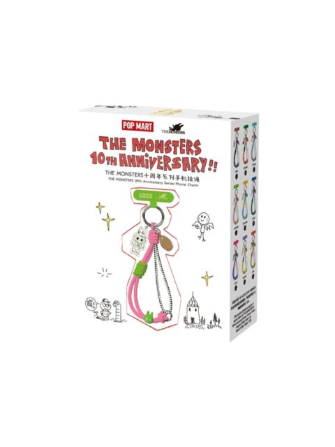 POP MART Single Blind Box The Monsters Labubu 10th Anniversary Series Phone Charm