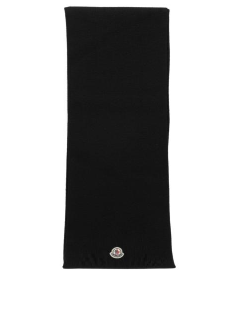 Moncler Moncler Classic Wool Scarf Black Men