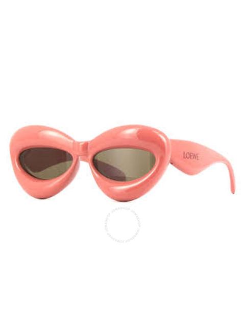 Loewe Loewe Inflated Brown Cat Eye Ladies Sunglasses LW40097I 72E 55