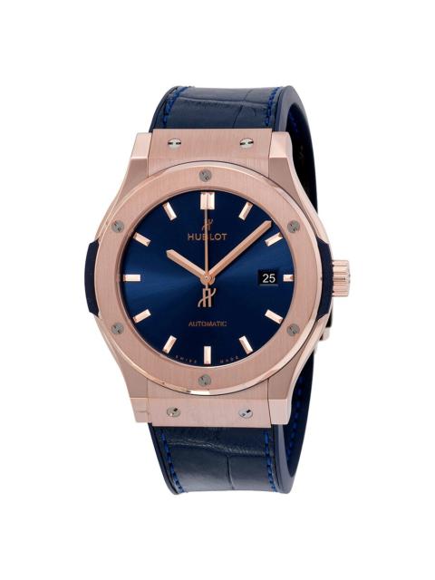 Hublot Hublot Classic Fusion Automatic Blue Sunray Dial 18kt Rose Gold Men's Watch 542.OX.7180.LR