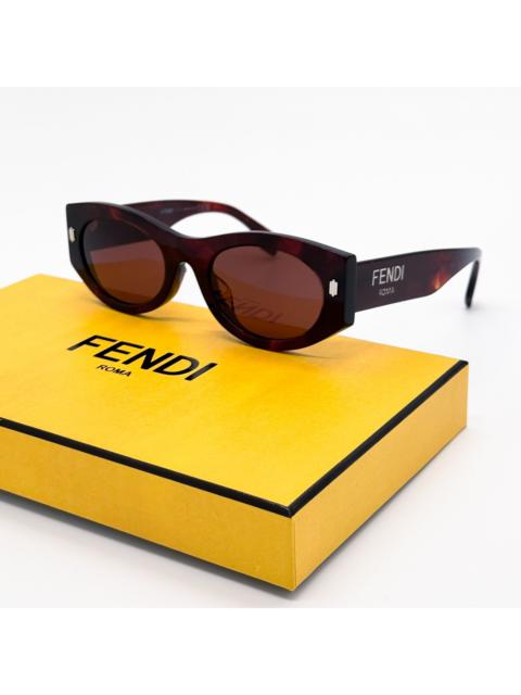 FENDI NEW FENDI FE40125F 54S WOMEN BURGUNDY SUNGLASSES