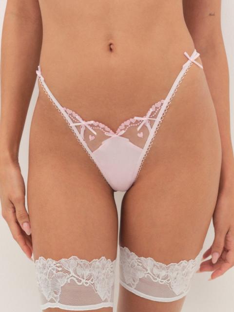 For Love & Lemons Slotted Hearts Thong Panty