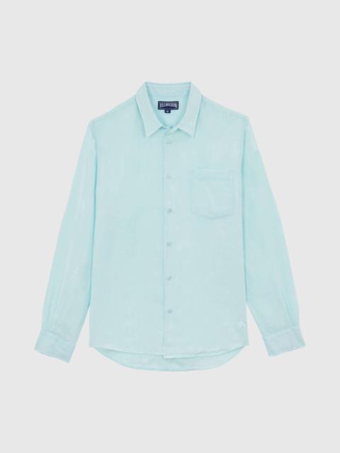 Vilebrequin Men Linen Shirt Natural dye