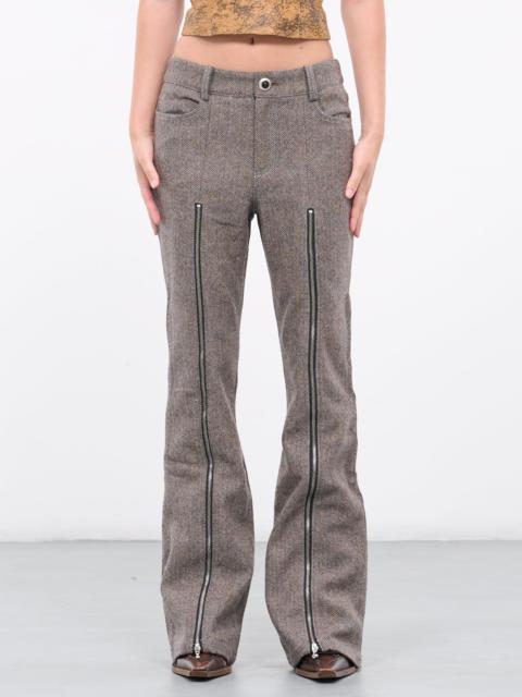 Andersson Bell Aika Herringbone Zip-up Bell Trouser