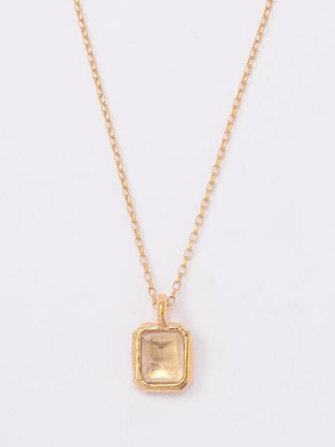 Ambush SQUARE CUT STONE CHARM NECKLACE