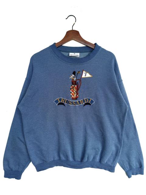 Other Designers Designer - Vintage Trussardi Sweatshirt/Embroidery Logo/Made In Italy